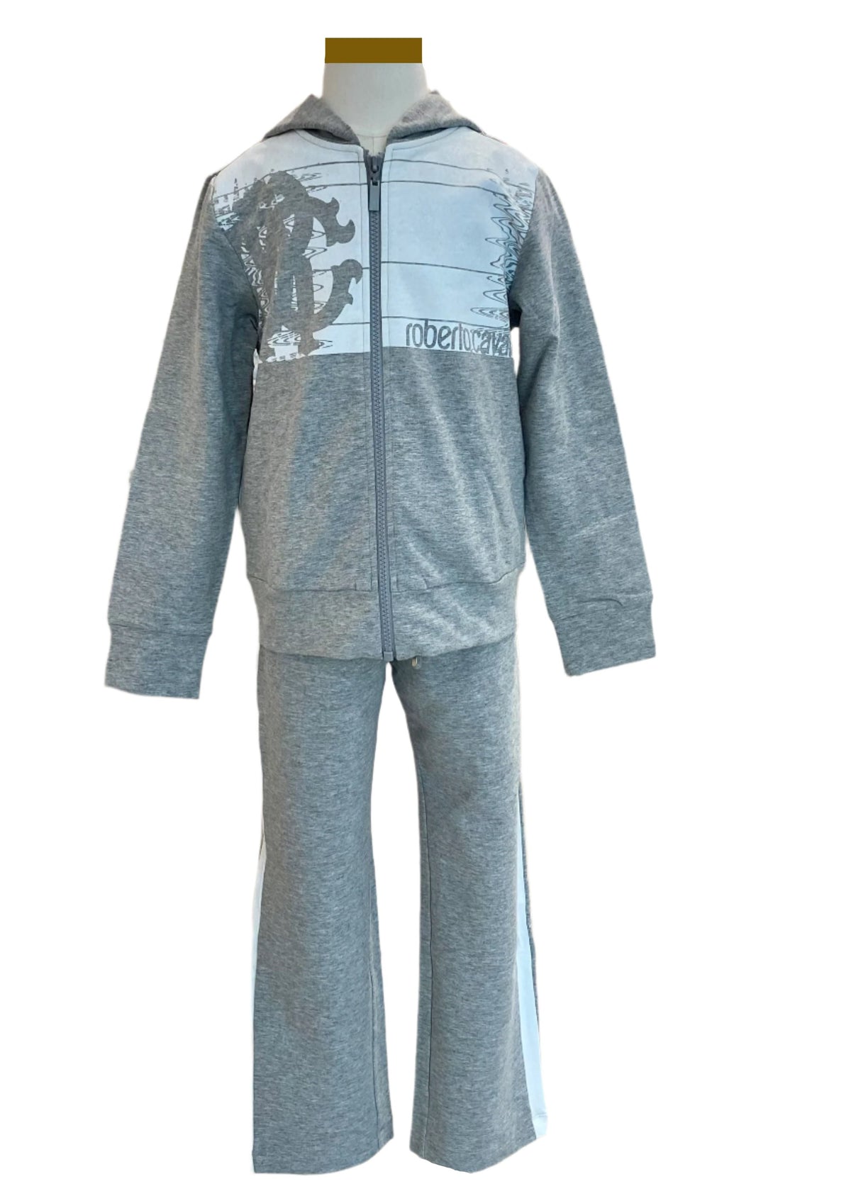 Cavalli Gray Hoodie Tracksuit