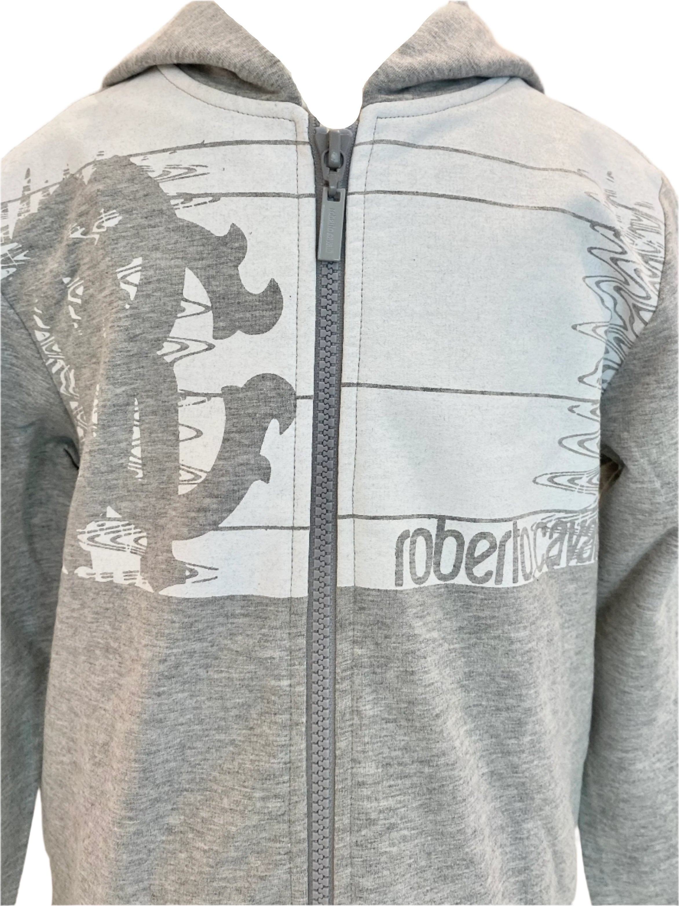 Cavalli Gray Hoodie Tracksuit