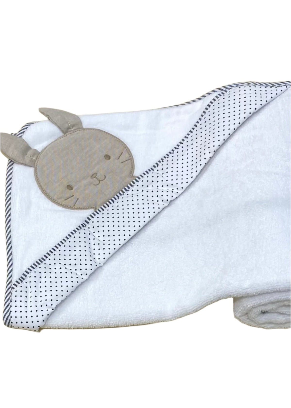 Kitty Embroidered Applique Hooded Towel