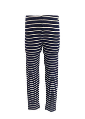 White Navy Blue White Blue Stripe Leggings
