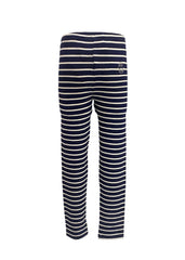 White Navy Blue White Blue Stripe Leggings