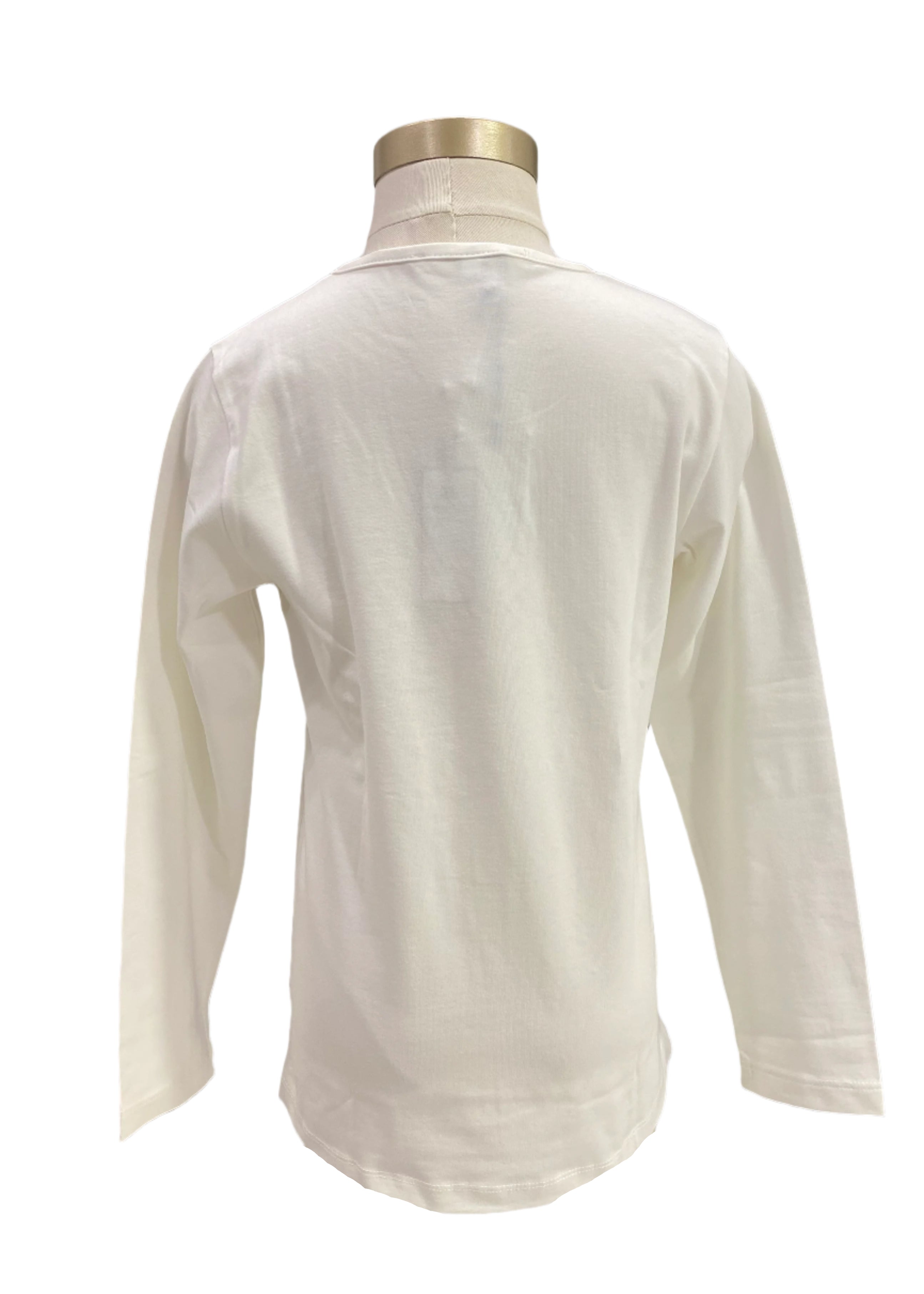 White Brown Yellow Rabbit with Yellow Ribbon Bow Long Sleeve T-Shirt