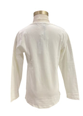 White Brown Yellow Rabbit with Yellow Ribbon Bow Long Sleeve T-Shirt