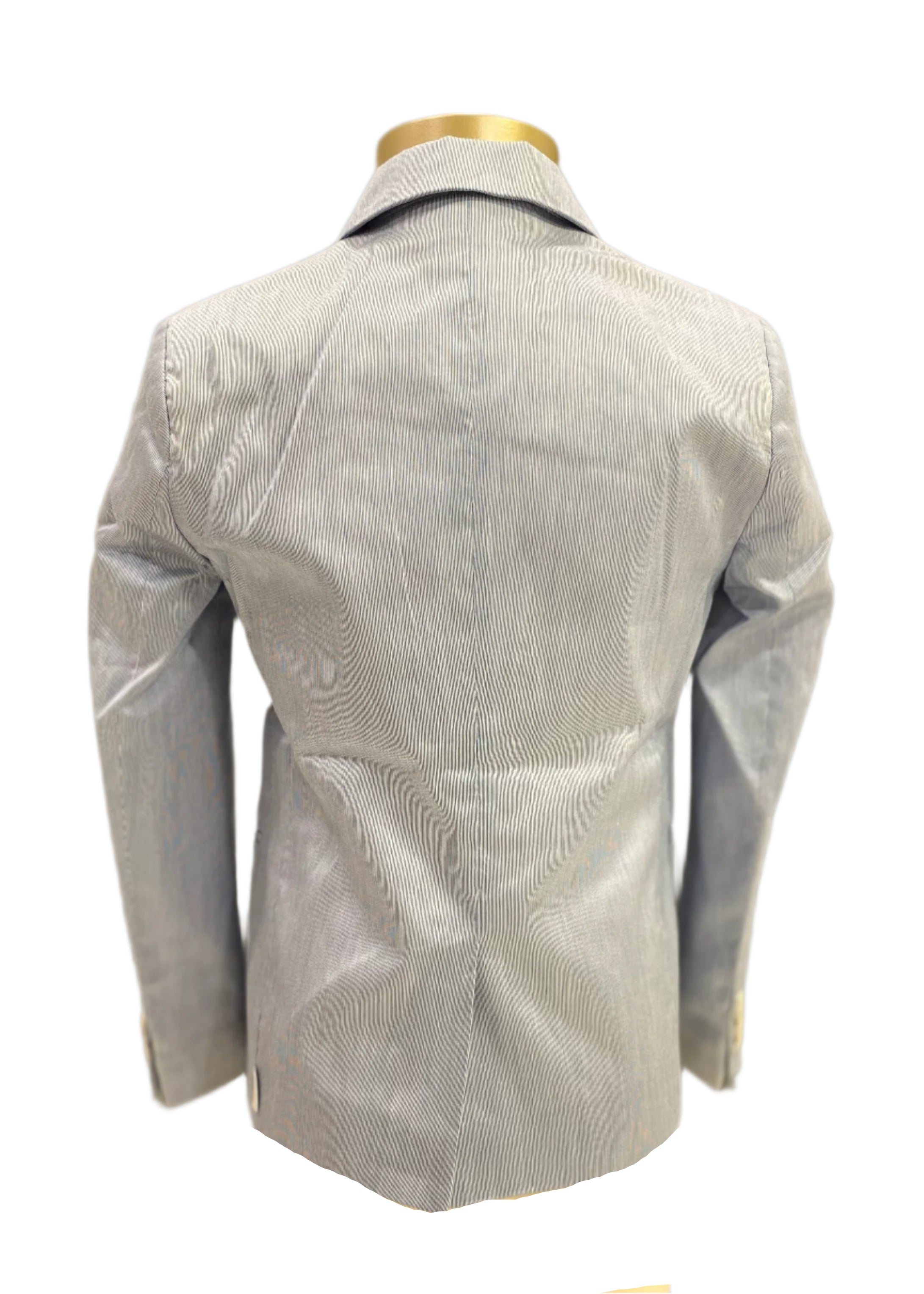 Blue Micro Stripes Blue Jacket