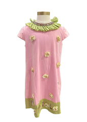 Green Pink Fashionable Chic Dress