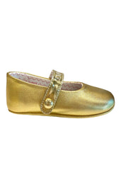 Gold Ballet Flat Baby Shoes