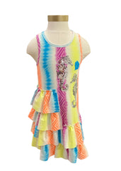 Sea Horse Sequins and Frill Detail Dress
