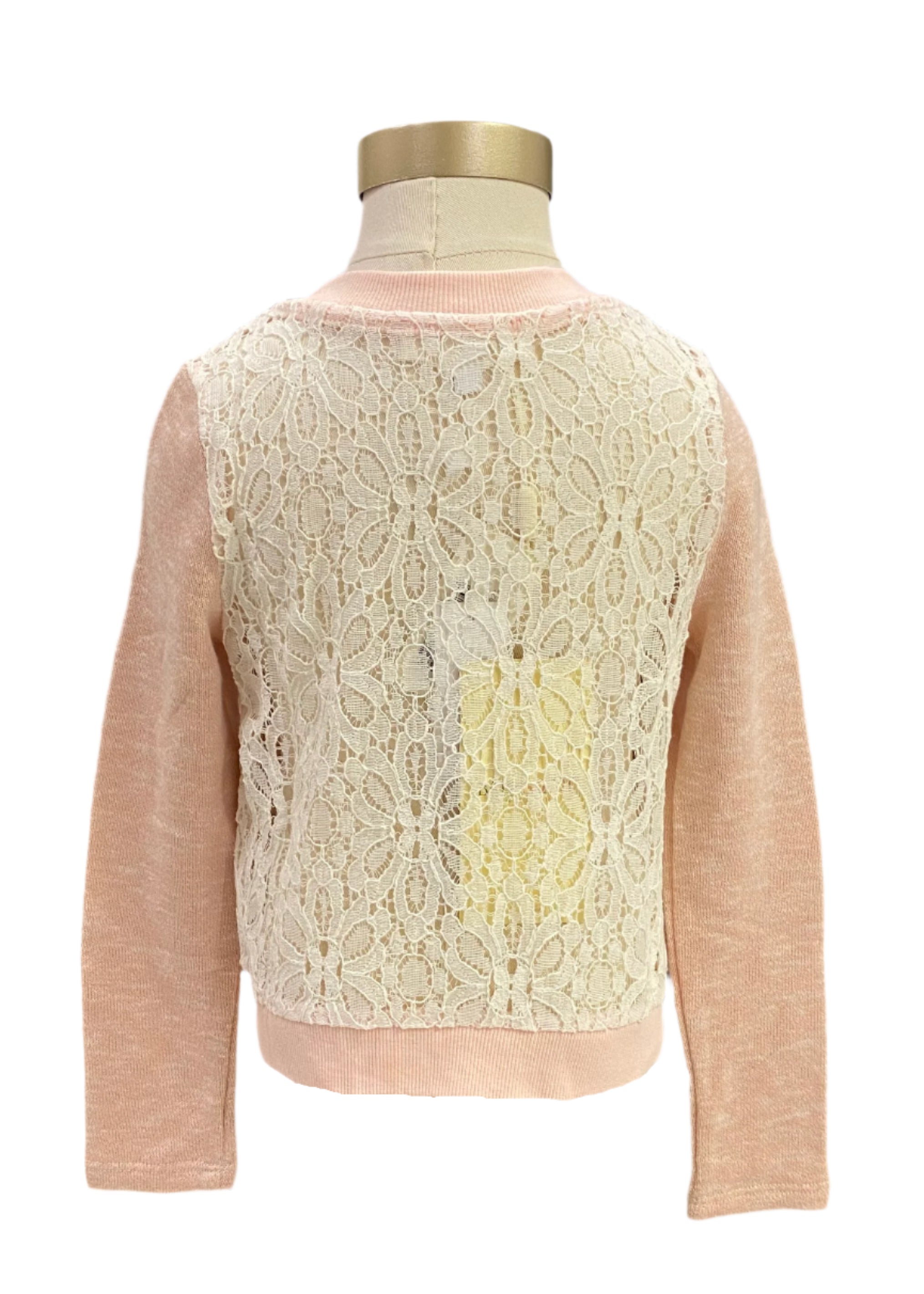 Orange Peach Cardigan With Organzas