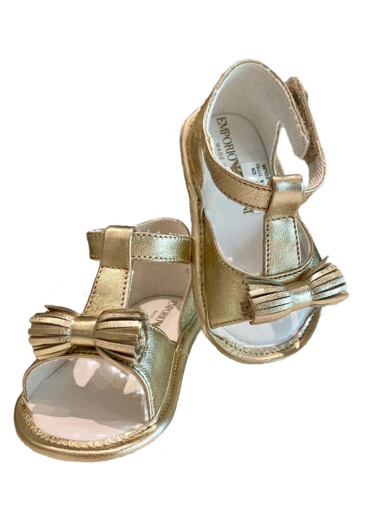 Open Toe with Ribbon Velcro Strap Baby Sandals