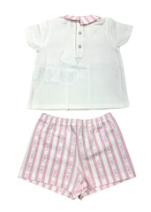 Stripe EA Print Top and Short Set