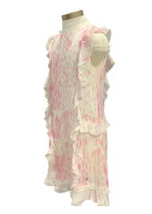 Pink Animal Print with Ruffles Dress