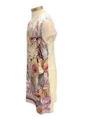 Pink Multi Leopard Jungle Print Silk Dress