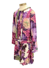 Multi Floral Pleated Dress