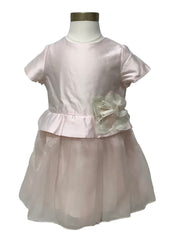 Pink Silk Tulle Floral Dress