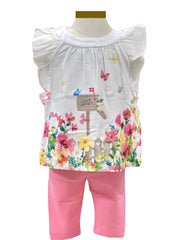 'Love Letters' Flower Garden Top and Leggings Set