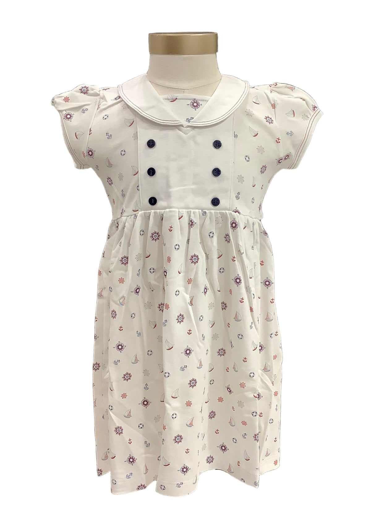 White Red Blue Kissy Kissy Sailor Dress