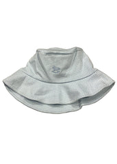 Blue White Rocking Horse on Gingham Sun Hat