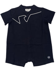 Navy Pique Eagle Logo Shortie