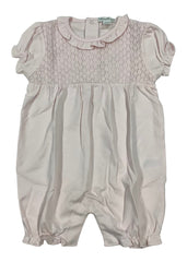 Pink Playsuit Ruffled Neck Shortie