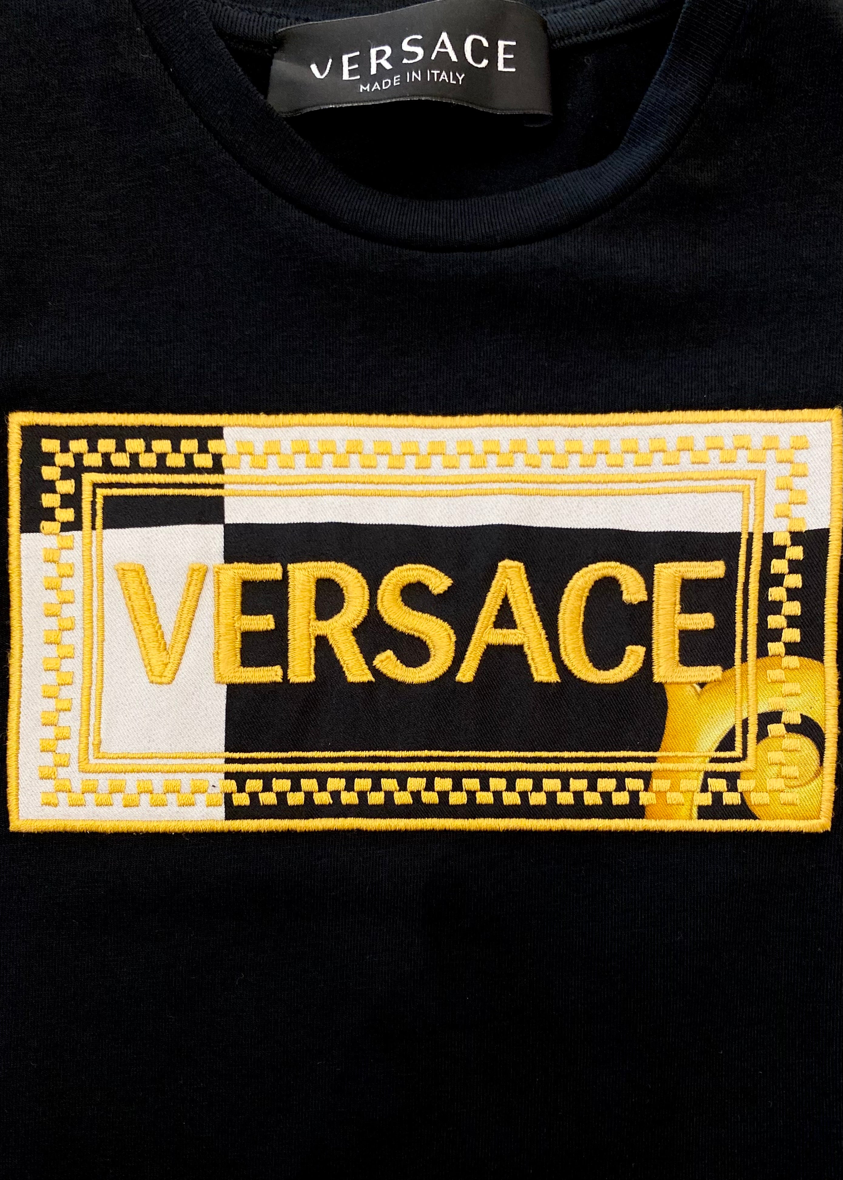 Versace Embroidered Long Sleeve T-Shirt