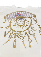 Versace Check Folding Fan Print T-Shirt