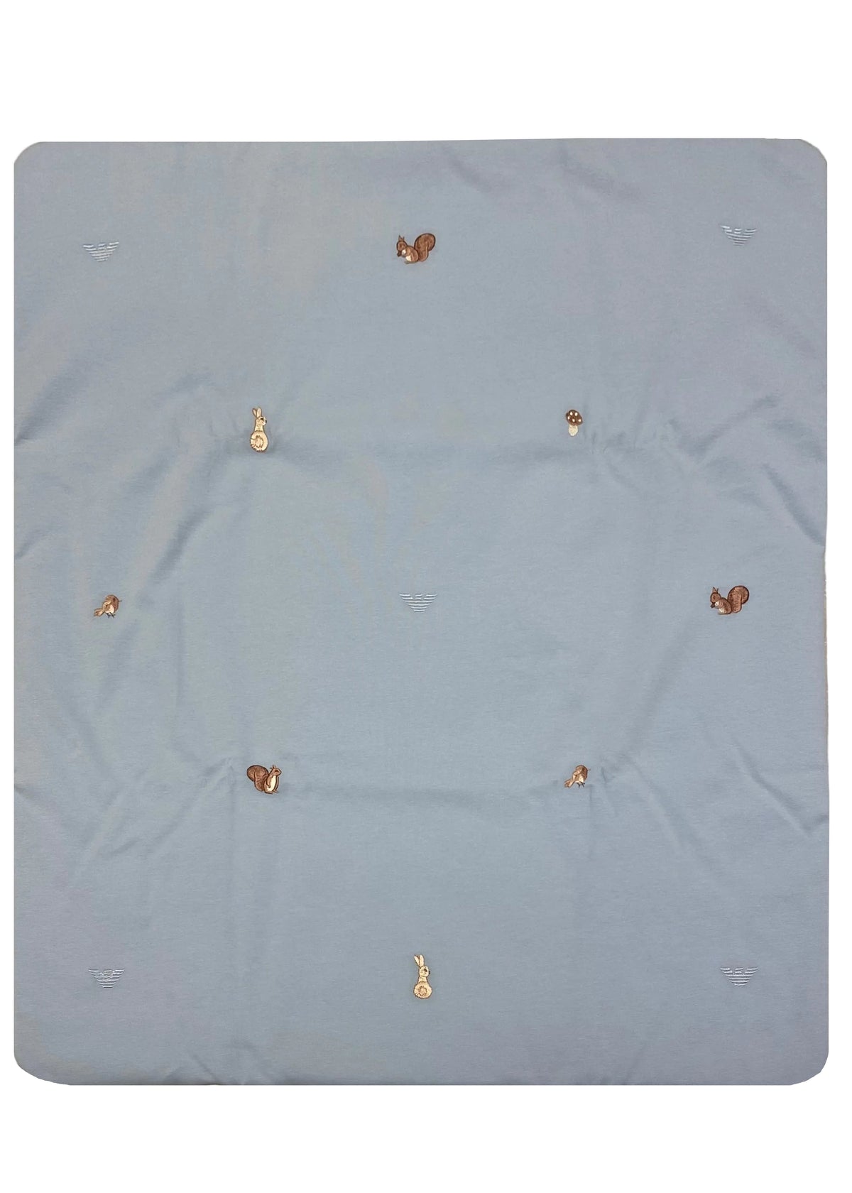 Squirrel Embroidered Baby Blanket