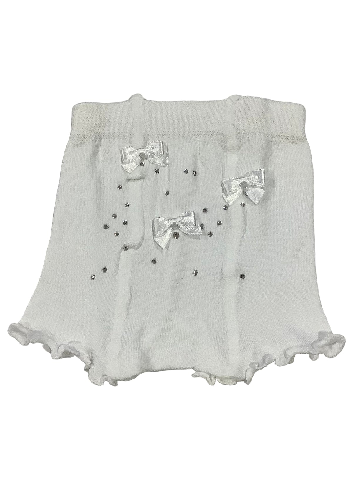 White Bow and Swarovski Design Panties