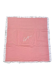 Peach Ruffle Trim Blanket