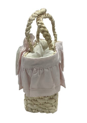 Pink Gold Ribbon Bow Basket