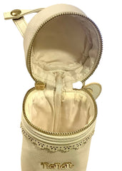 White Gold White Lace Bottle Holder Bottle Bag