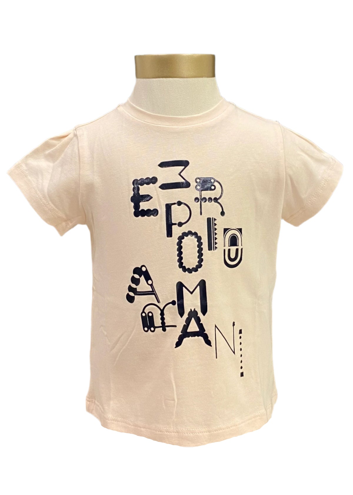 Peach Top with Brand Name Rubber Print