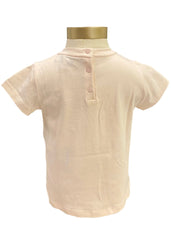 Peach Top with Brand Name Rubber Print