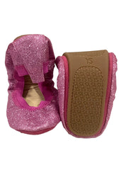Pink YS Fuchsia Glitter Ballerina Shoes