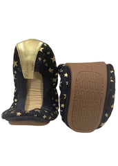 Gold Navy Blue Indigo/Pure Gold Ballerina Shoes