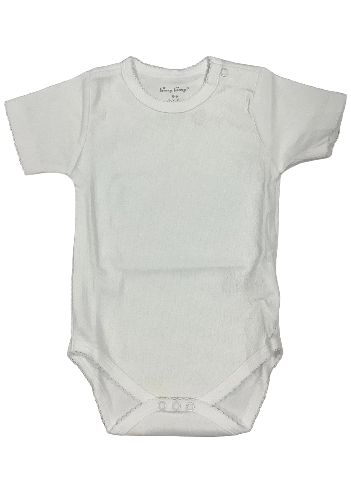 White Kissy Kissy Pointelle Short Sleeve Bodyvest