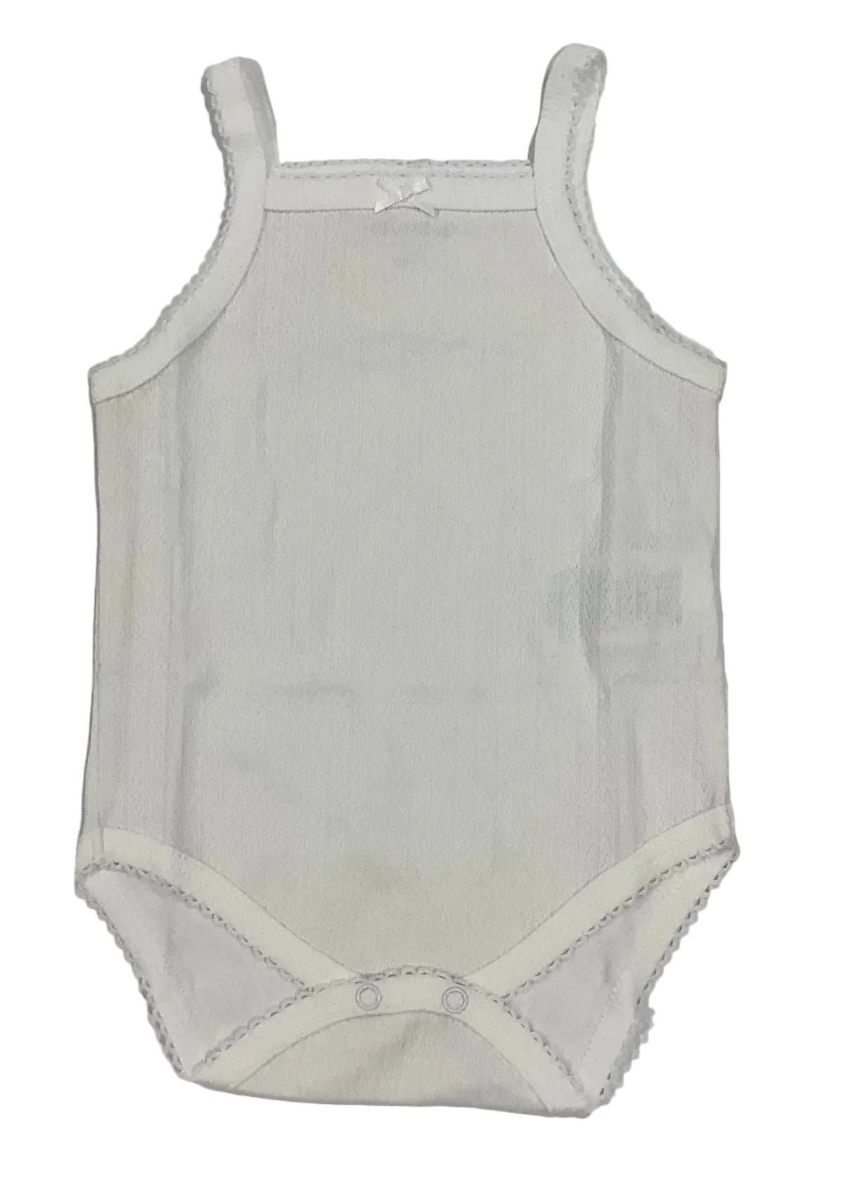 White Pointelle Spaghetti Strap Bodyvest