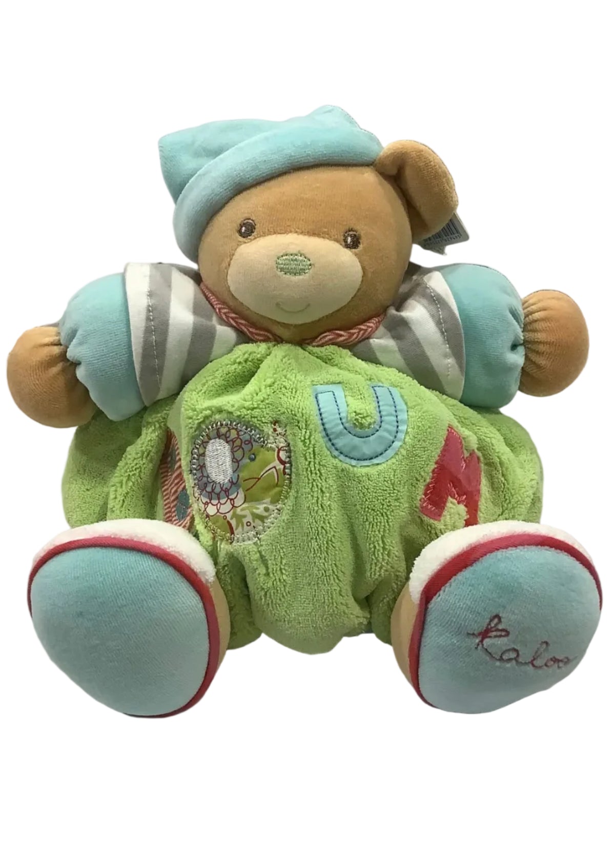 Kaloo Large Bliss Chubby Bear with Embroidered Design Plush Toy