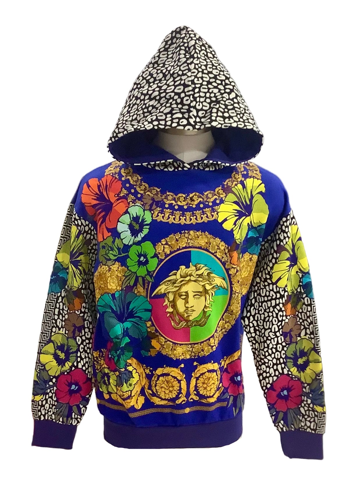 Young Versace Frenzy Baroque Hooded Sweatshirt