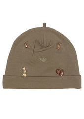 Squirrel Embroidered Beanie Hat