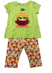 Watermelon Sequins Design Top and Legging Set