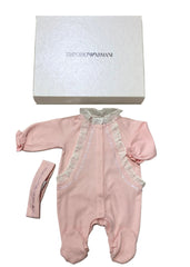 Ruffle Design Overall with Headband Gift Set