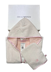 Milk Light Pink Bathrobe and Glove Set