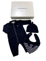 'EMPORIO ARMANI' Overall Hat and Bib Set