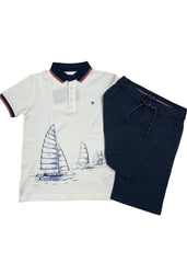 Sailing Design Polo Top and Short Set