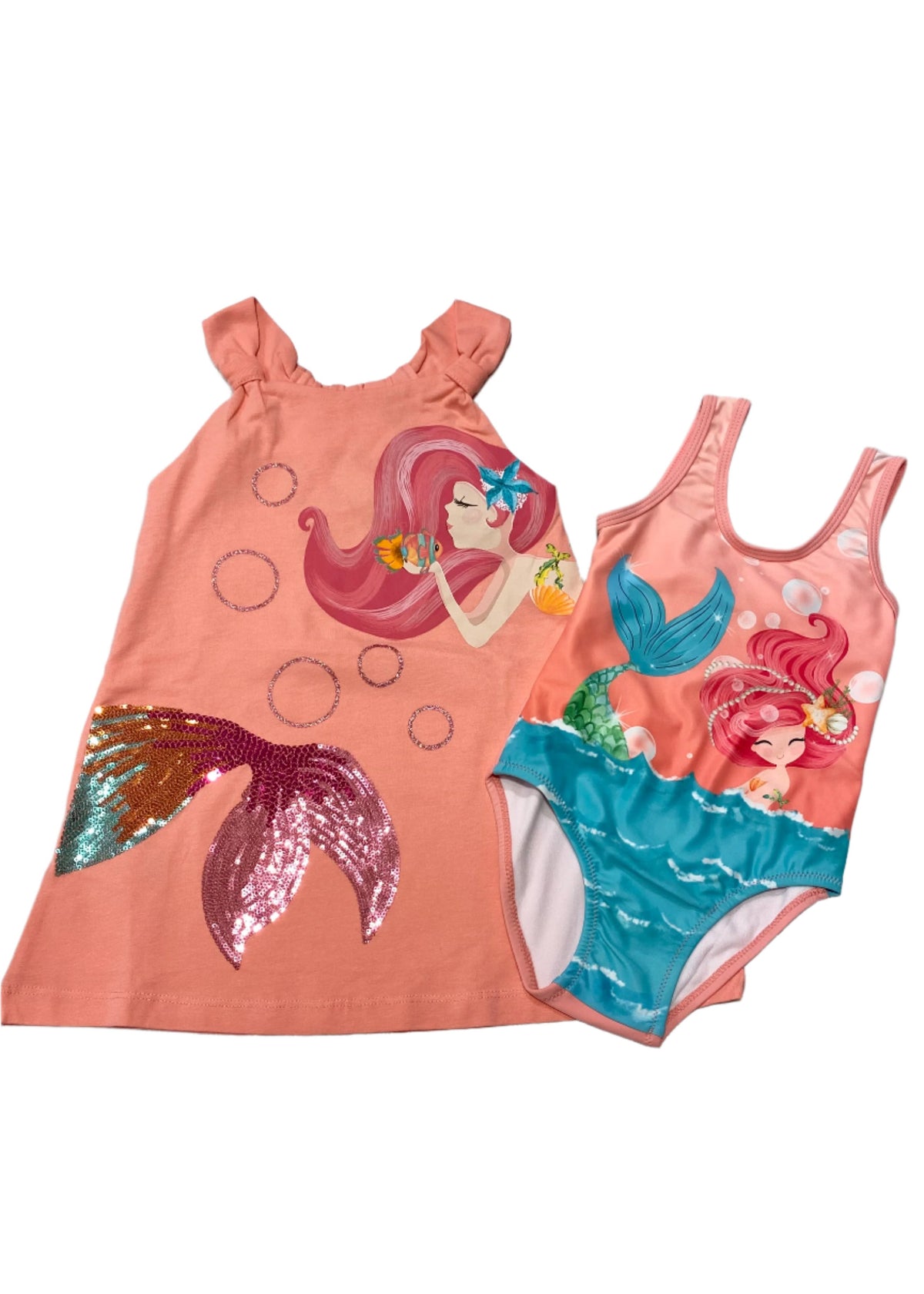 Mermaid Theme Swimming Outfit