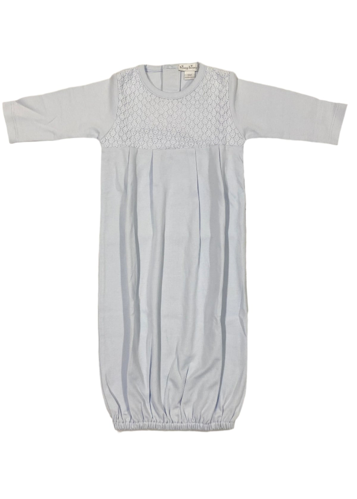 Blue grand sack chest crochet Baby Gown