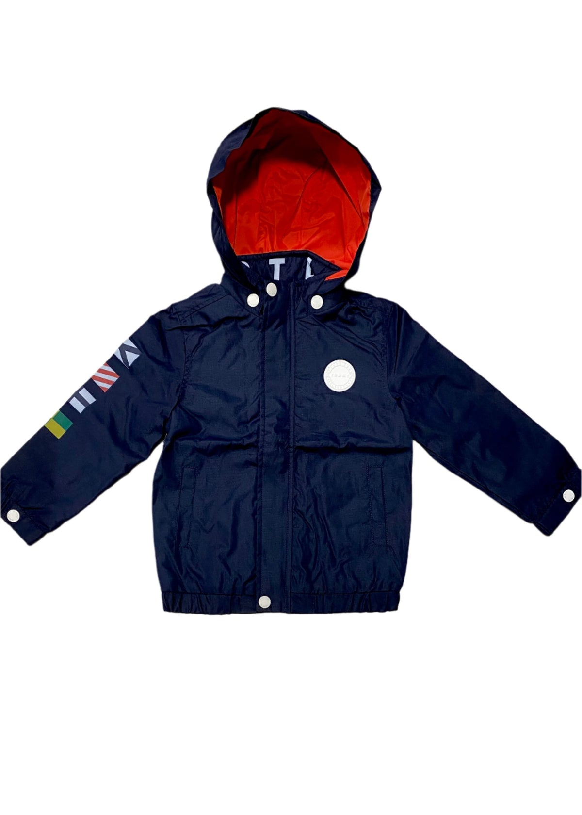 Auto Racing Navy Hooded Jacket