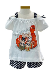 'Sunnies' Polka Short Set