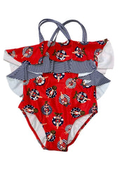 One-piece AOP Sunbathing Design Swimsuit