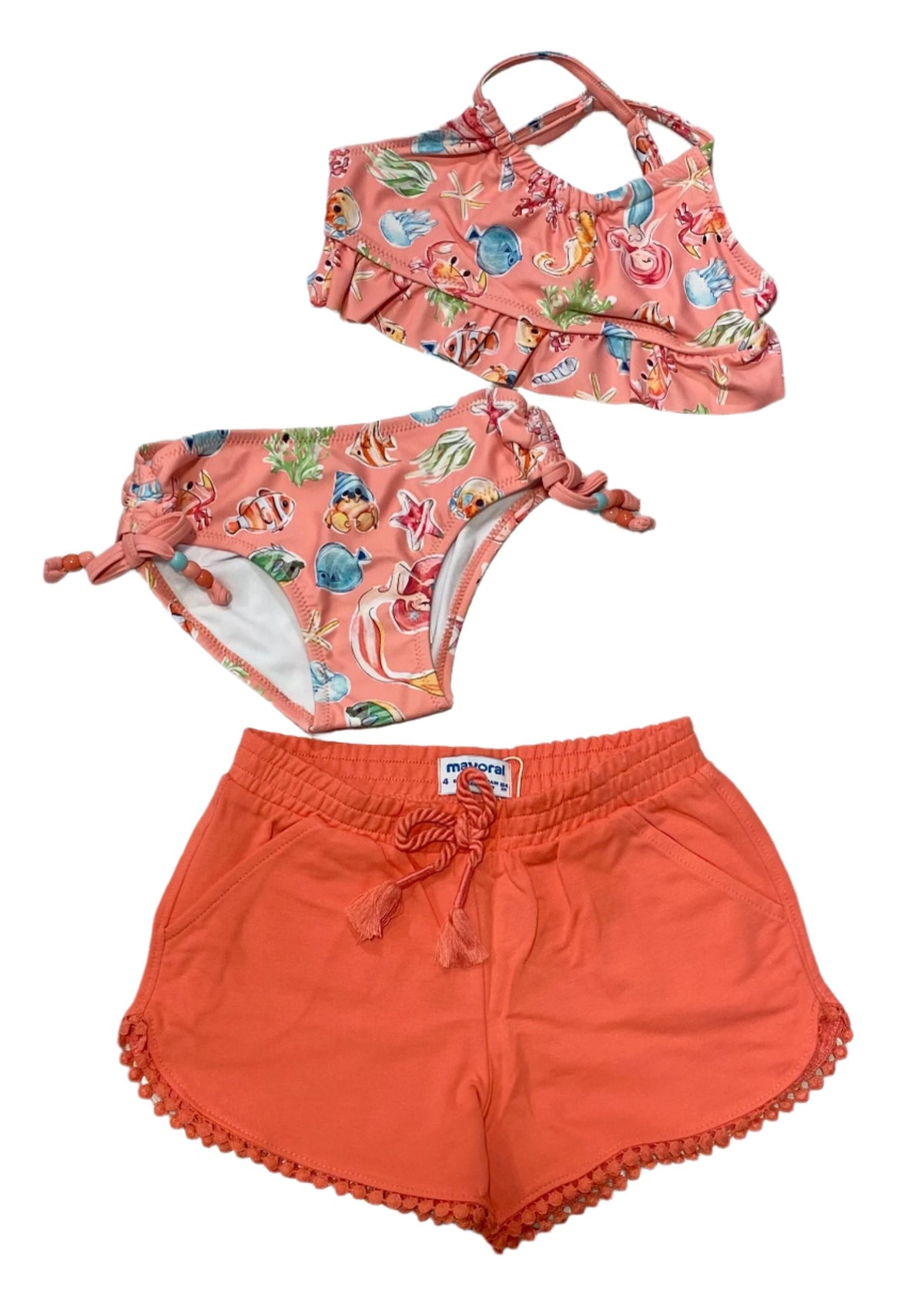 Under the Sea two-piece and Short Swimwear Set